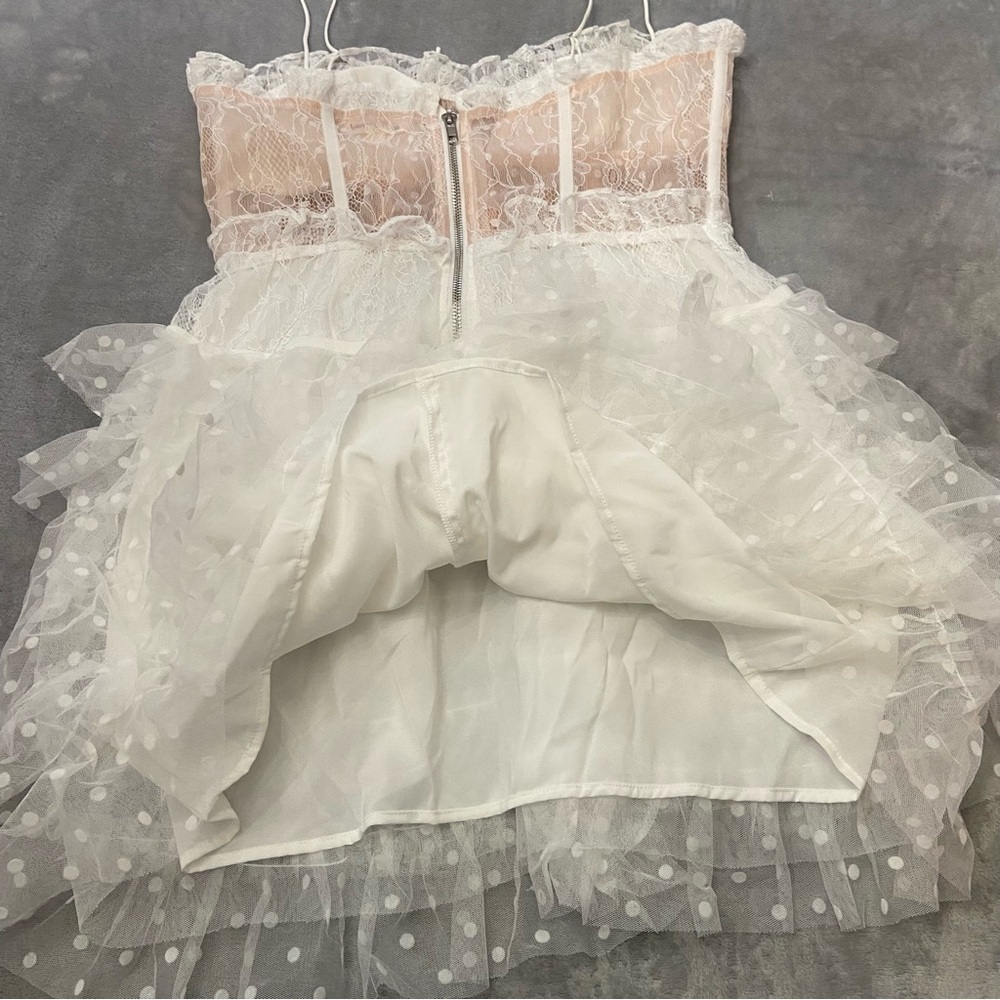 New! For love and lemons Jules tiered ruffle mini dress 27990 - Picture 10 of 14